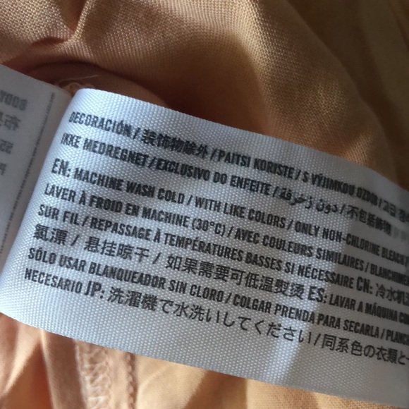 NEW Abercrombie and Fitch Halter Linen Smocked Mini Dress Orange Size M - Picture 11 of 11